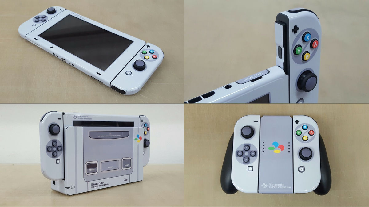 ニンテンドースイッチ ジョイコン カスタム スーパーファミコン風-