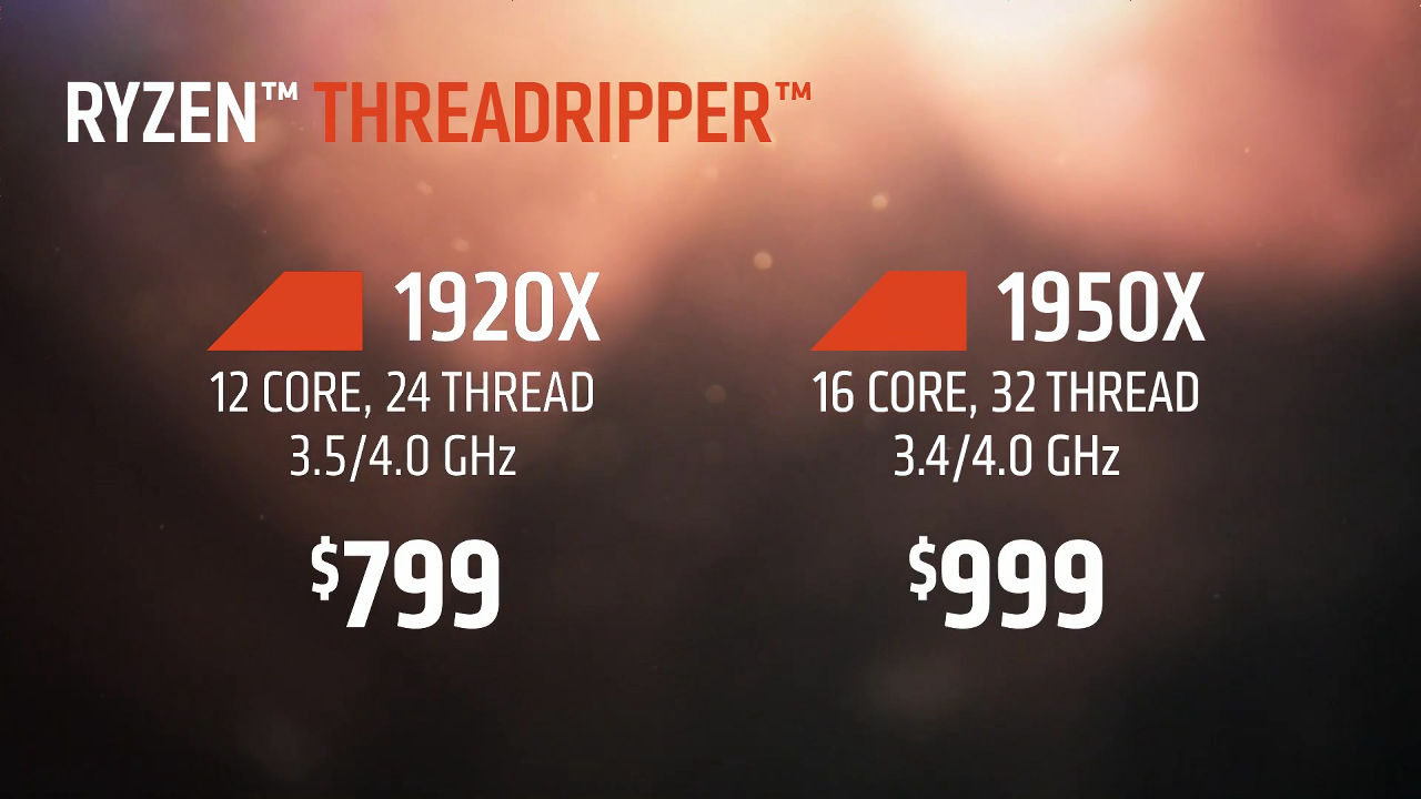 AMDのハイエンドCPU「Ryzen Threadripper」正式発表、Intelを 