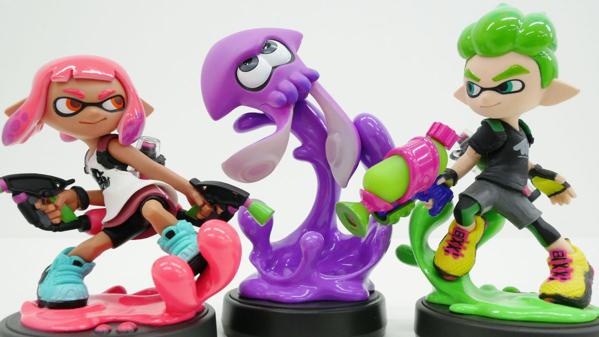 【特價區】スプラトゥーン　amiibo ４個セット　ガール、ボーイ、イカ ゲームキャラクター