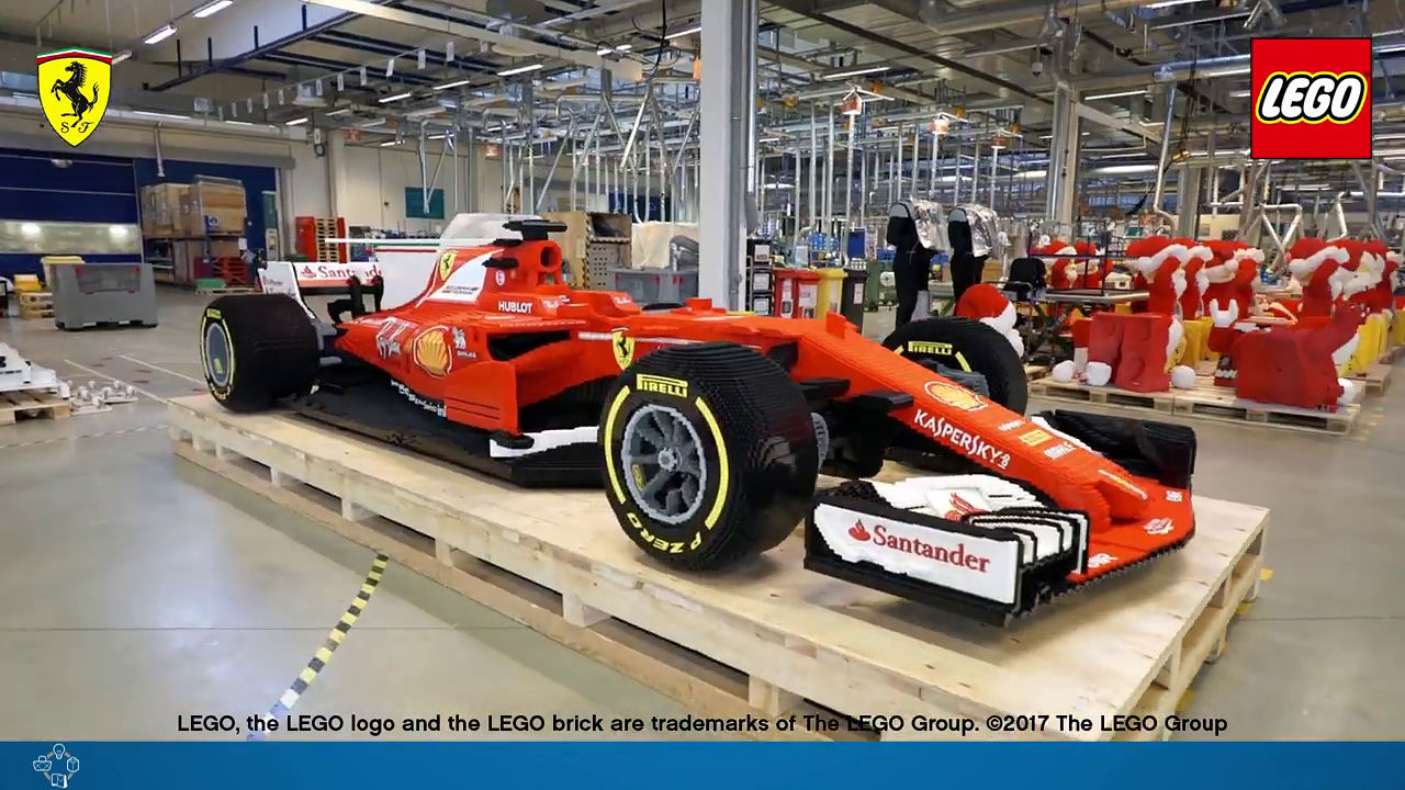 実車サイズのフェラーリF1マシン「SF70H」をレゴブロック34万