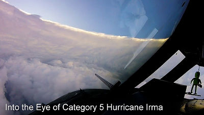 ハリケーン ハンターズ が大型ハリケーン イルマ の台風の目に飛行機で突入して内側から観測 Gigazine