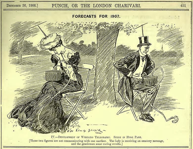 100年前の風刺画には スマホ中毒 の現代人と同じような光景が描かれていた Gigazine