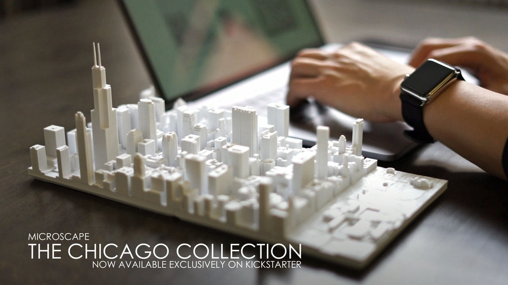 街のフォルムの美しさを再現する純白の5000分の1ミニチュア「Microscape Downtown Chicago」 - GIGAZINE