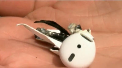 Appleのワイヤレスイヤホン「AirPods」から煙がモクモク上がり破裂した