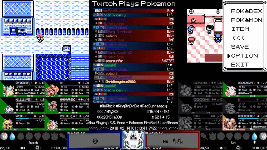 ポケモンを数千人で一斉に操作する Twitch Plays Pokemon がポケモン赤 青を同時に実況配信中 ジムバッジは既に2個ゲット Gigazine