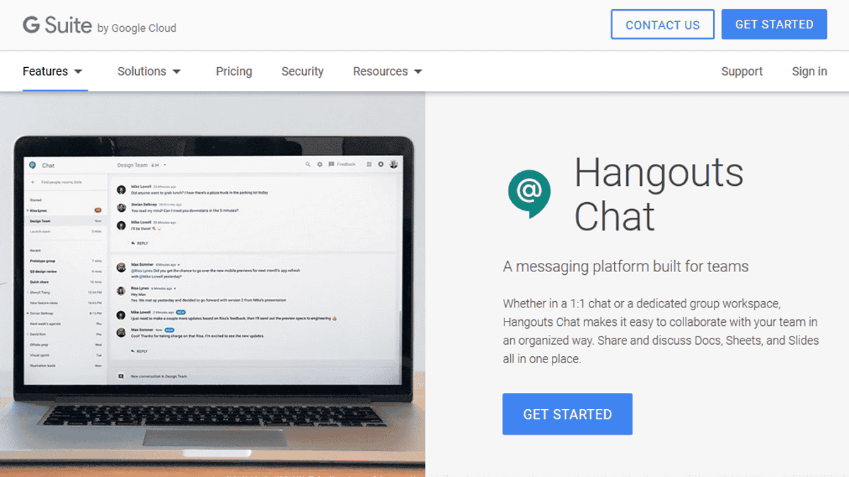 Hangouts chat
