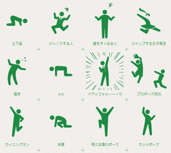 無料ダウンロード可能で商用利用もokな内容が異様に細かいピクトグラム Human Pictogram 2 0 Gigazine