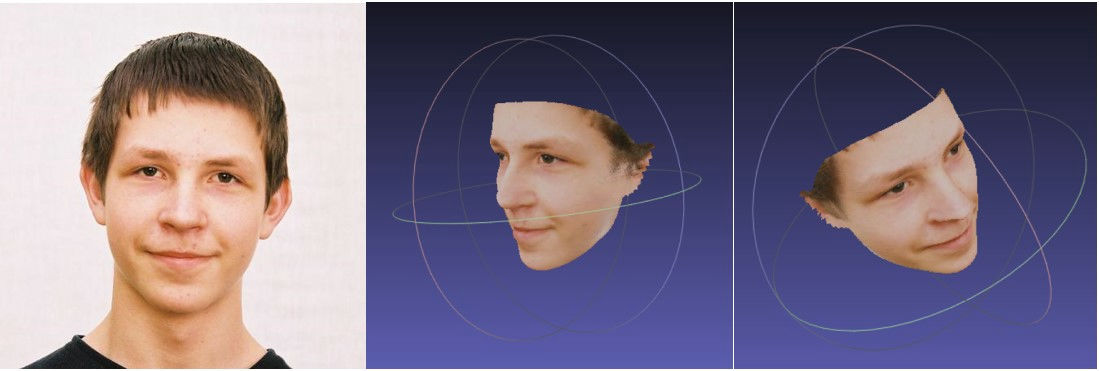 Получение лиц. 3d face Reconstruction. 3d face Reconstruction from a Single image. OPENCV вместо квадрата лицо. Hair Reconstruction GITHUB.