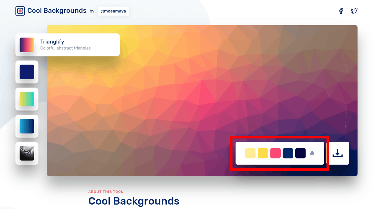 無料でクールな印象を与えるブログ Sns ウェブサイトっぽいデザインの壁紙を作成できる Cool Backgrounds Gigazine