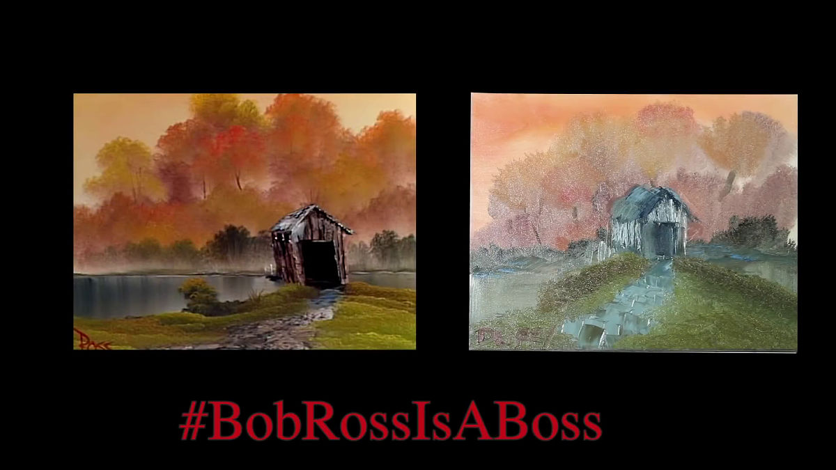 ボブの絵画教室 を見ながら素人が実際に画を描いてみる ボブ ロス チャレンジ Gigazine