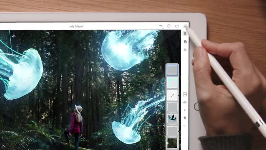 Ipad向けのpsdが使えるフル機能版 Photoshop Cc が19年リリース決定 プロトタイプの動きはこんな感じ Gigazine