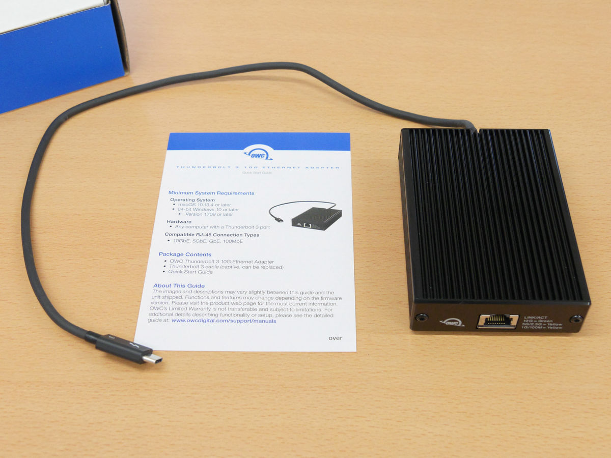 OWC Thunderbolt 3 10G Ethernet Adapter' that connects the 10 Gbps explosion  speed to the notebook PC with USB Review - GIGAZINE