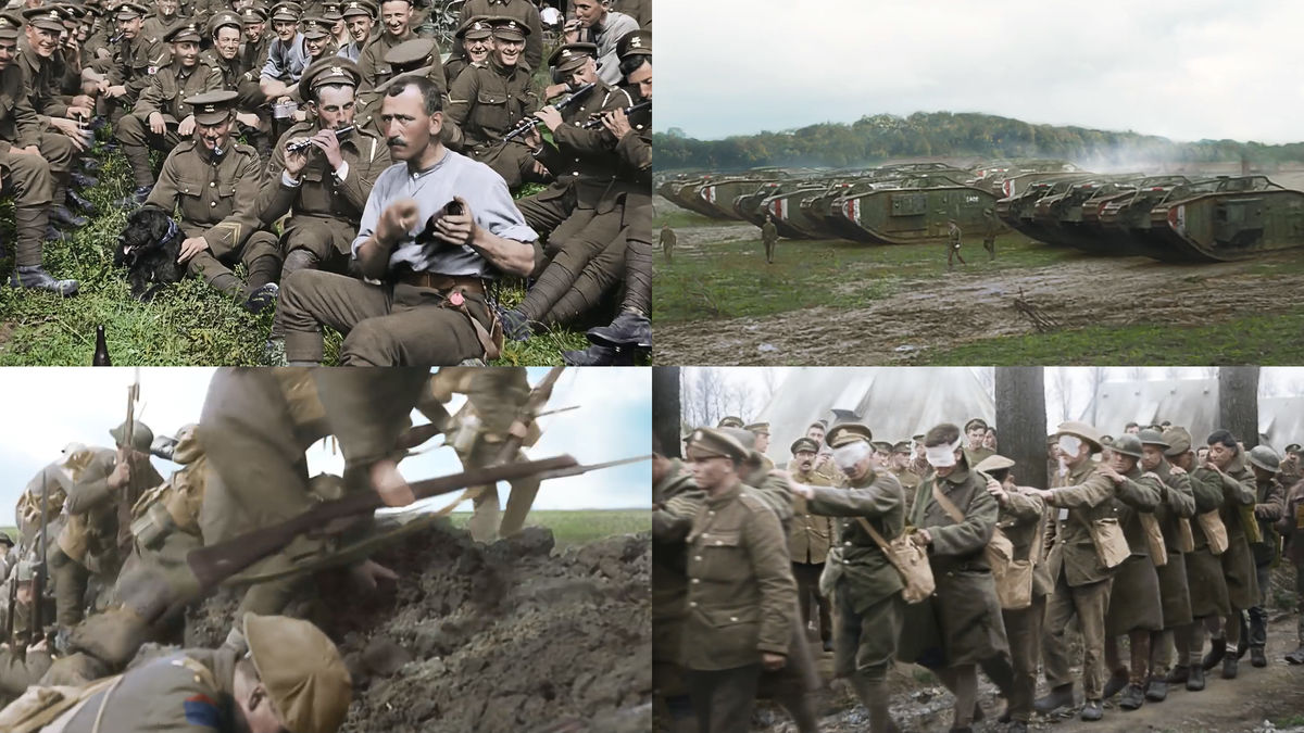 第一次世界大戦の映像を最新技術でカラー化したドキュメンタリー映画 They Shall Not Grow Old 予告編が公開中 Gigazine