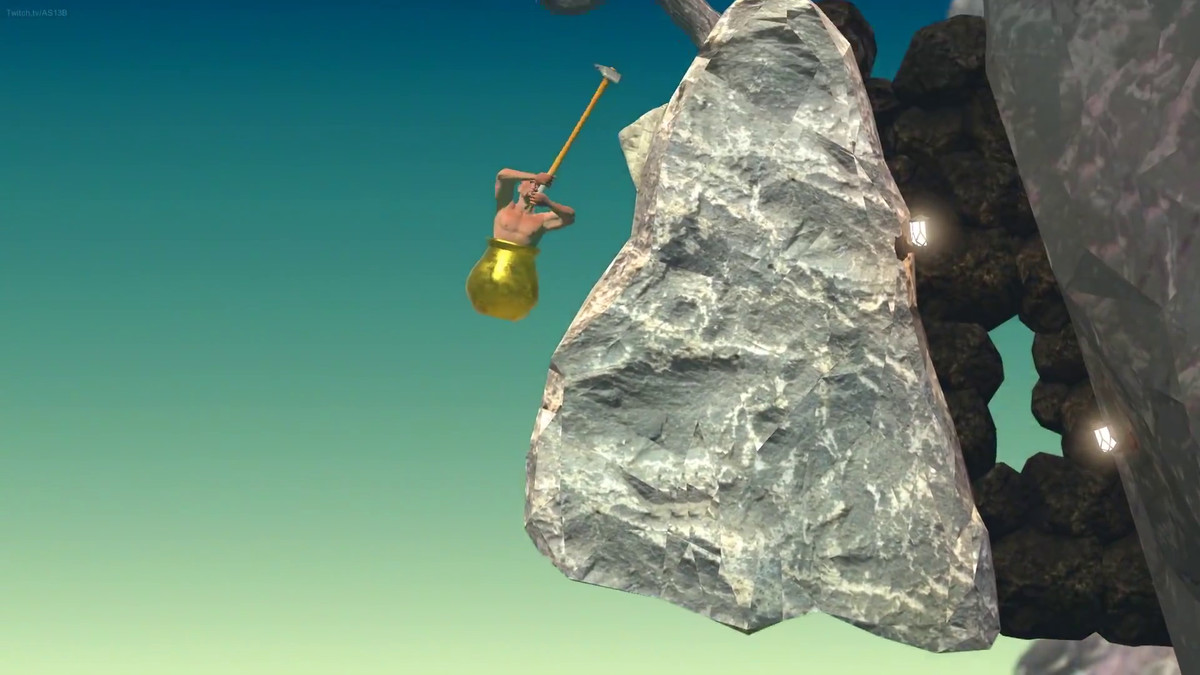 爆速49秒で壺男が登山する超難度ゲーム Getting Over It With Bennett Foddy をクリアするムービーがすごい Gigazine