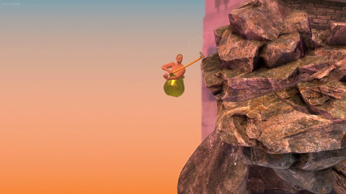 爆速49秒で壺男が登山する超難度ゲーム Getting Over It With Bennett Foddy をクリアするムービーがすごい Gigazine