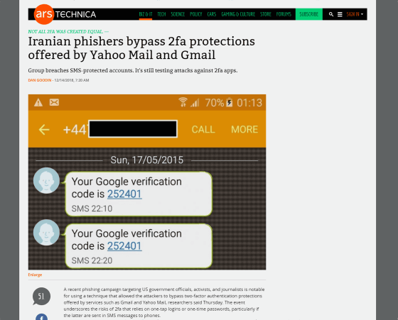 Phishing Scams To Disable 2 Step Authentication Of Gmail And Yahoo