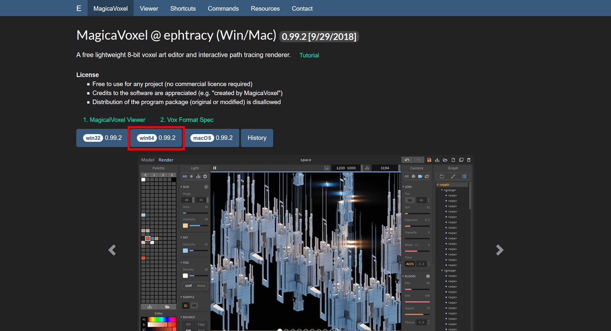 無料で初心者でも簡単にマイクラのような3dドット絵を描くことができる Magicavoxel Gigazine