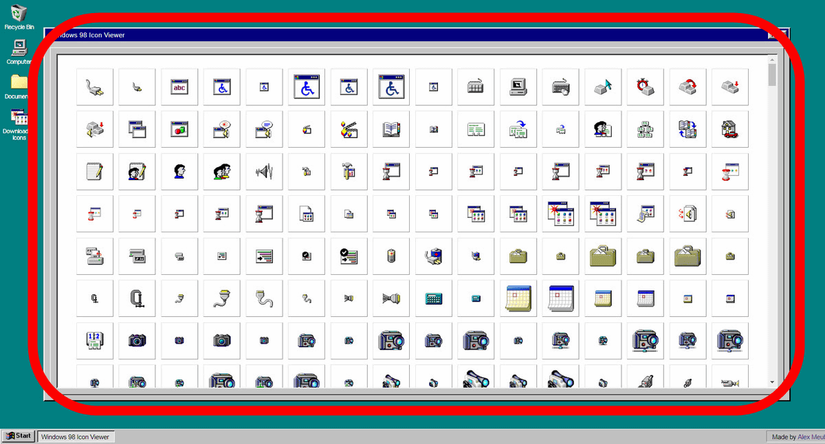 Windows 98 Icon Viewer Capable Of Downloading Windows 98 Icons Free Of Fade Even After Years Gigazine