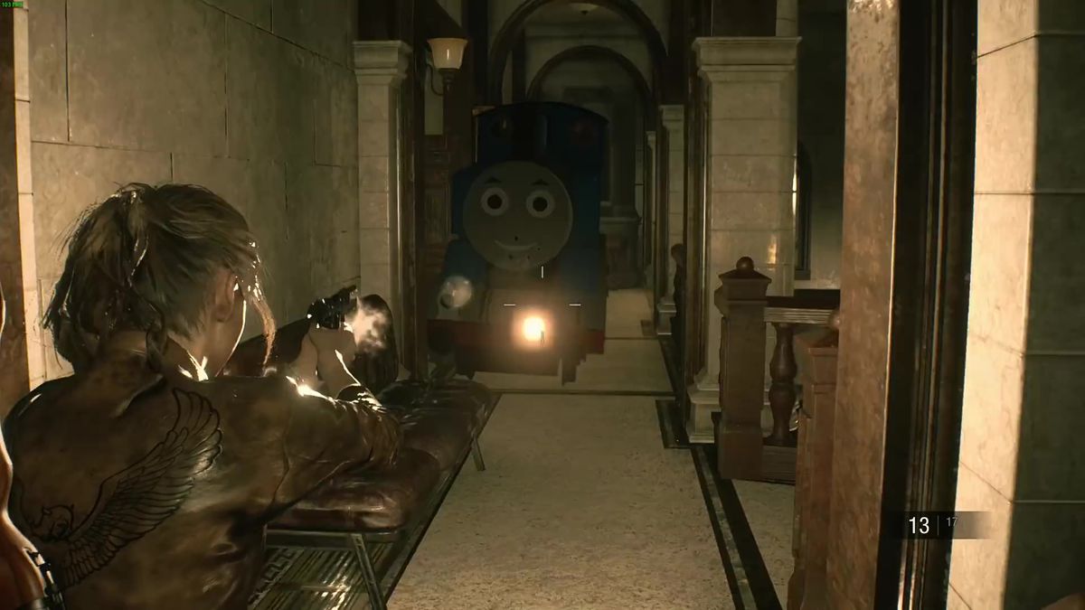 Resident Evil 2 mod turns Mr. X into Thomas the Tank Engine