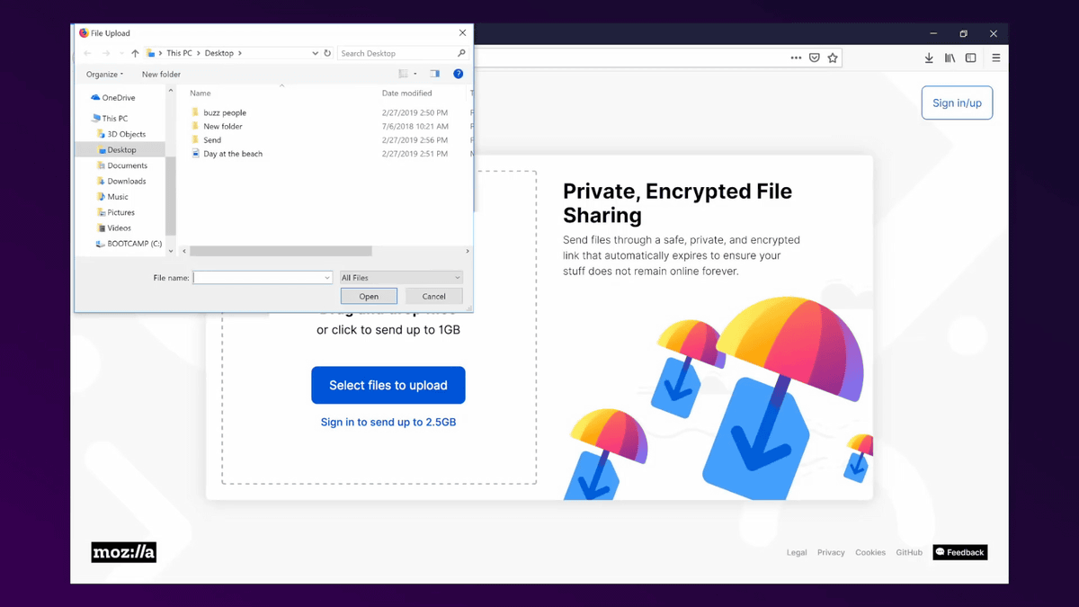 無料で最大2 5gbのデータを共有できるセキュリティ面もバッチリなファイル共有サービス Firefox Send が正式リリースされる Gigazine