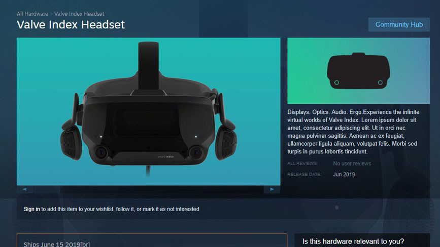 Valveの独自VRヘッドセット「Valve Index」は5指認識VRコントローラー 