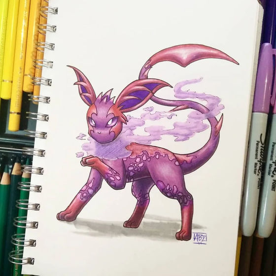 もしもあのポケモンのタイプが違ったら をアーティストがお絵描きで表現 Gigazine