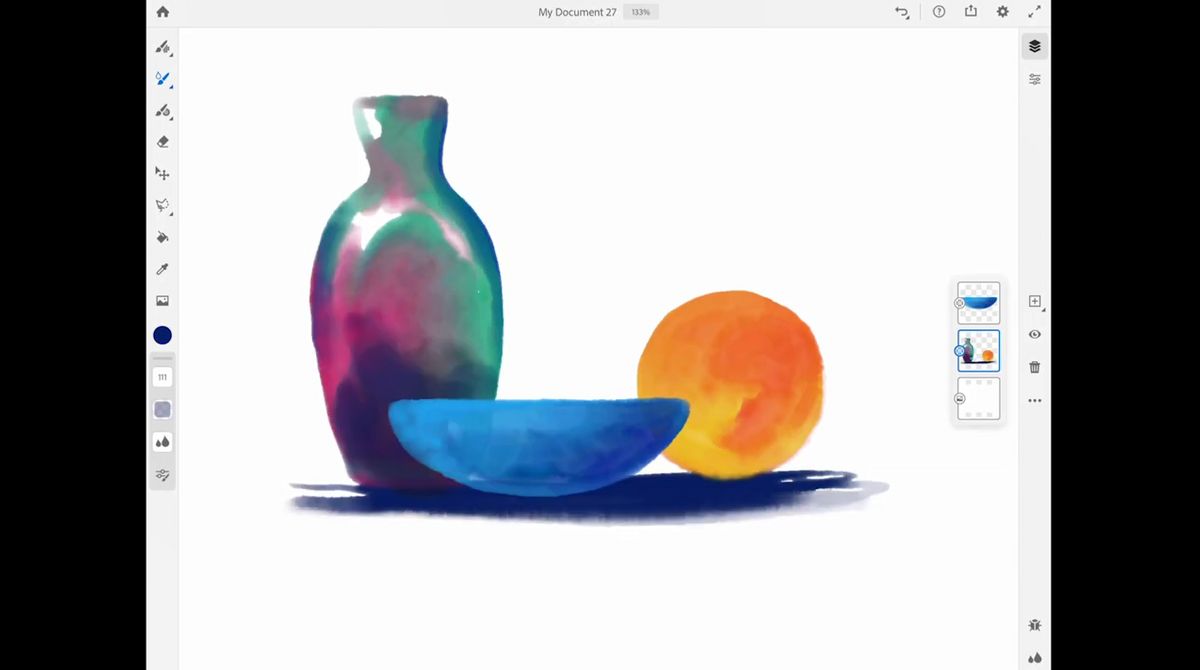 Ipad上で油絵や水彩画と同じ 塗り重ね や 色混ざり を実現するお絵かきツール Adobe Fresco が発表される Gigazine