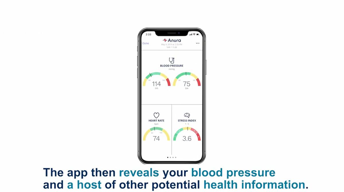 This app uses phone camera to measure your blood pressure