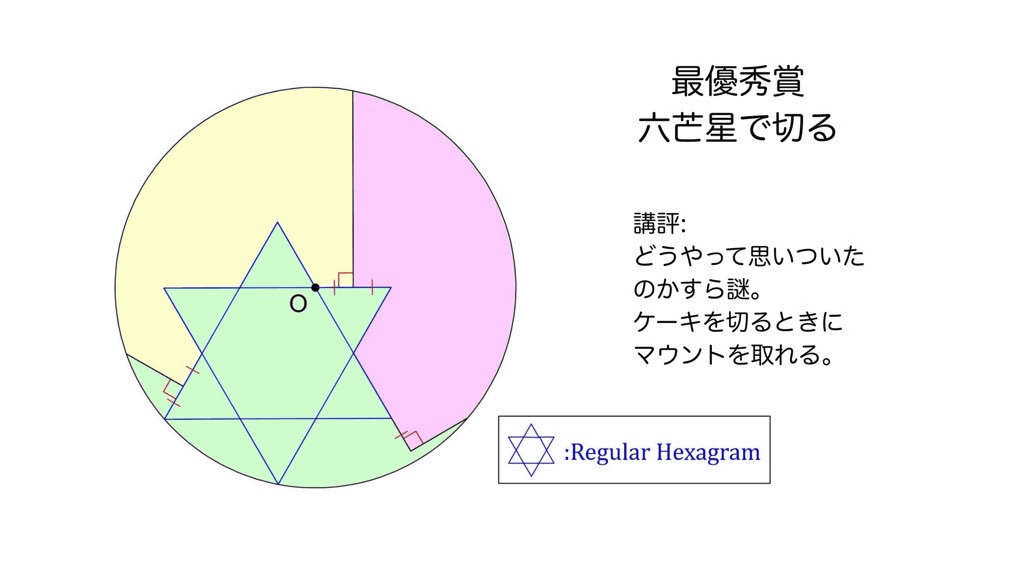 数学好きによるハイセンスな円を3等分する方法が話題 Gigazine