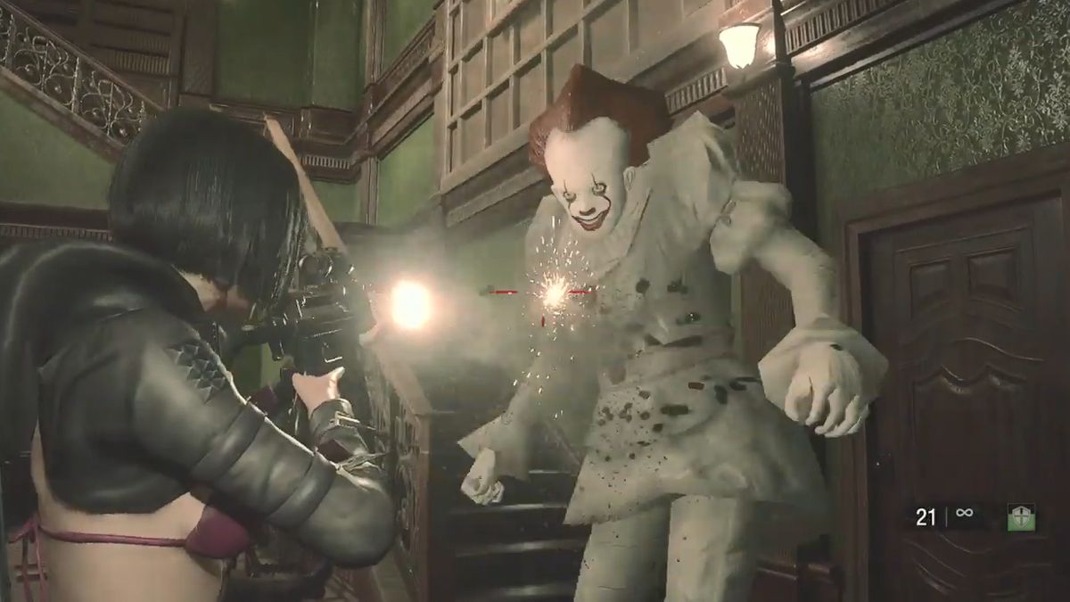 Resident Evil 2 mod swaps Mr. X for IT's Pennywise – Destructoid