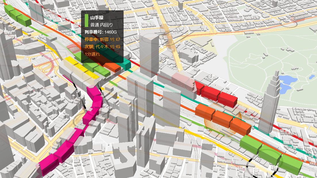 東京を走る電車のリアルタイムな運行状況がプラレールっぽい3d表示でよくわかる Mini Tokyo 3d を使ってみた Gigazine
