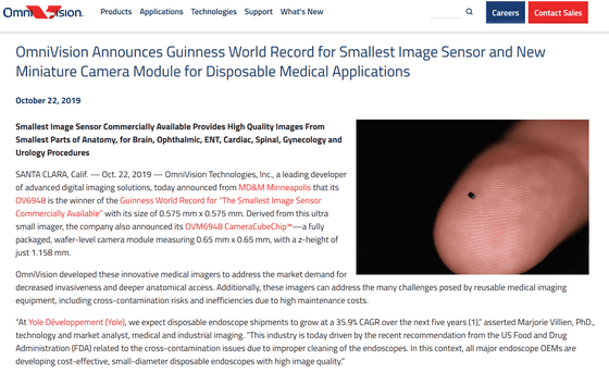 OMNIVISION Announces Guinness World Record for Smallest Image