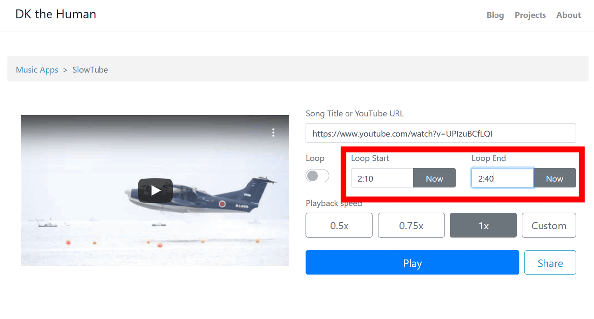 Youtubeのムービーをブラウザ上で簡単にループ再生 速度変更が可能な Slowtube レビュー Gigazine