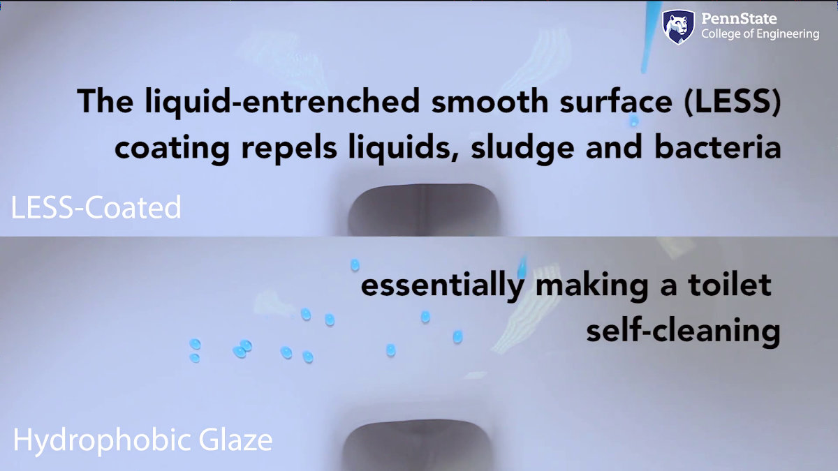 SpotLESS Materials '' that allows toilets to play liquids and stickies and  dramatically reduce the amount of washing water used - GIGAZINE