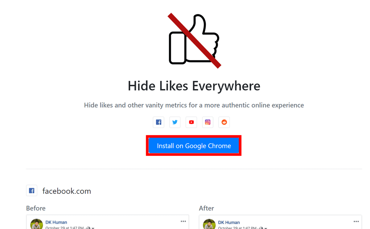 Twitter Facebook Youtubeのリツイート数や いいね を隠して虚栄心とおさらばできるchrome拡張機能 Hide Likes Everywhere レビュー Gigazine