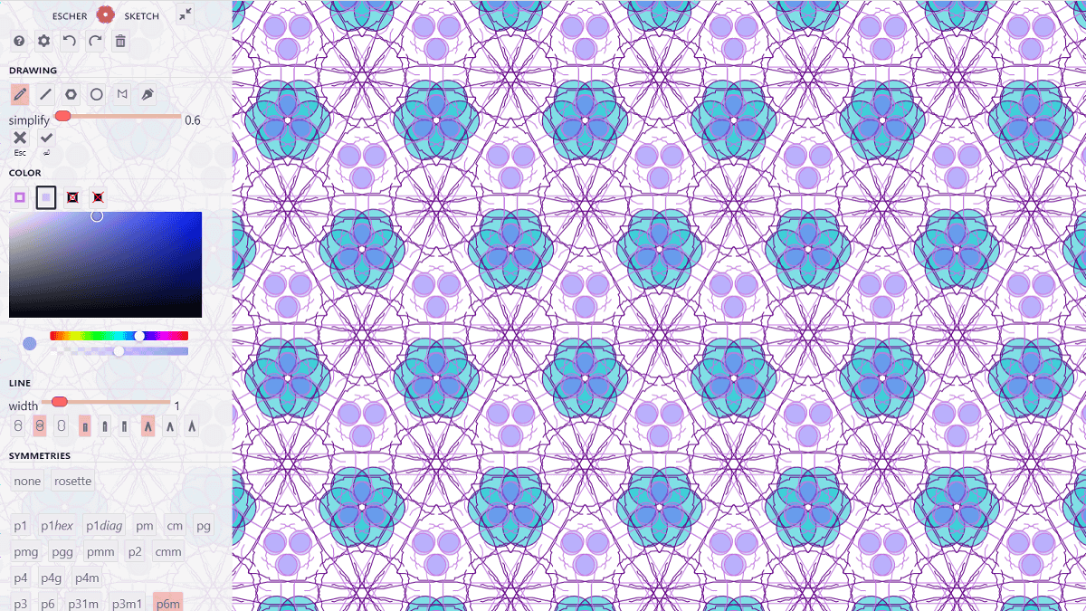 魔法陣のような美麗かつ複雑な模様を誰でも簡単に無料で作ることができる Eschersketch を使ってみた Gigazine