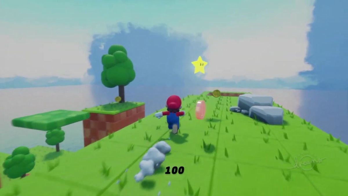 Super Mario on the PS4 in 'Dreams' 