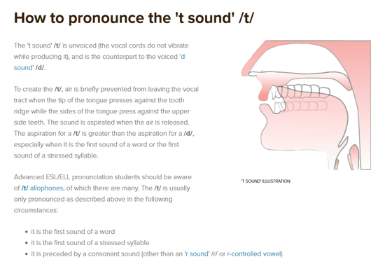 The american t pronunciation