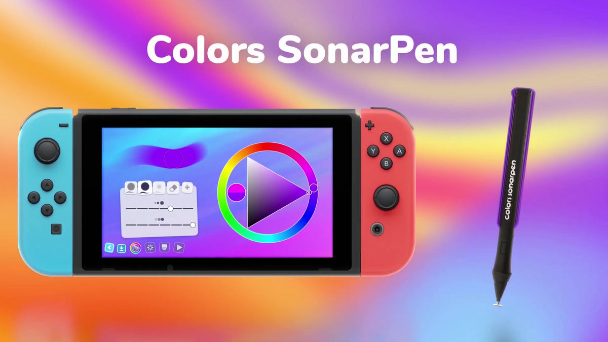 Colors Live '', drawing software that enables illustration production with  Nintendo Switch, comes with a dedicated pen that can detect pressure -  GIGAZINE