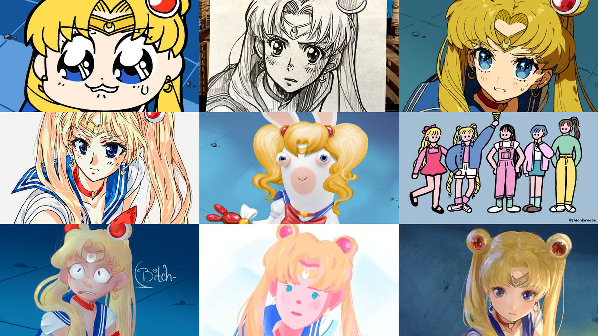 Sailor Moon Challenge '' that redraws Sailor Moon with his own