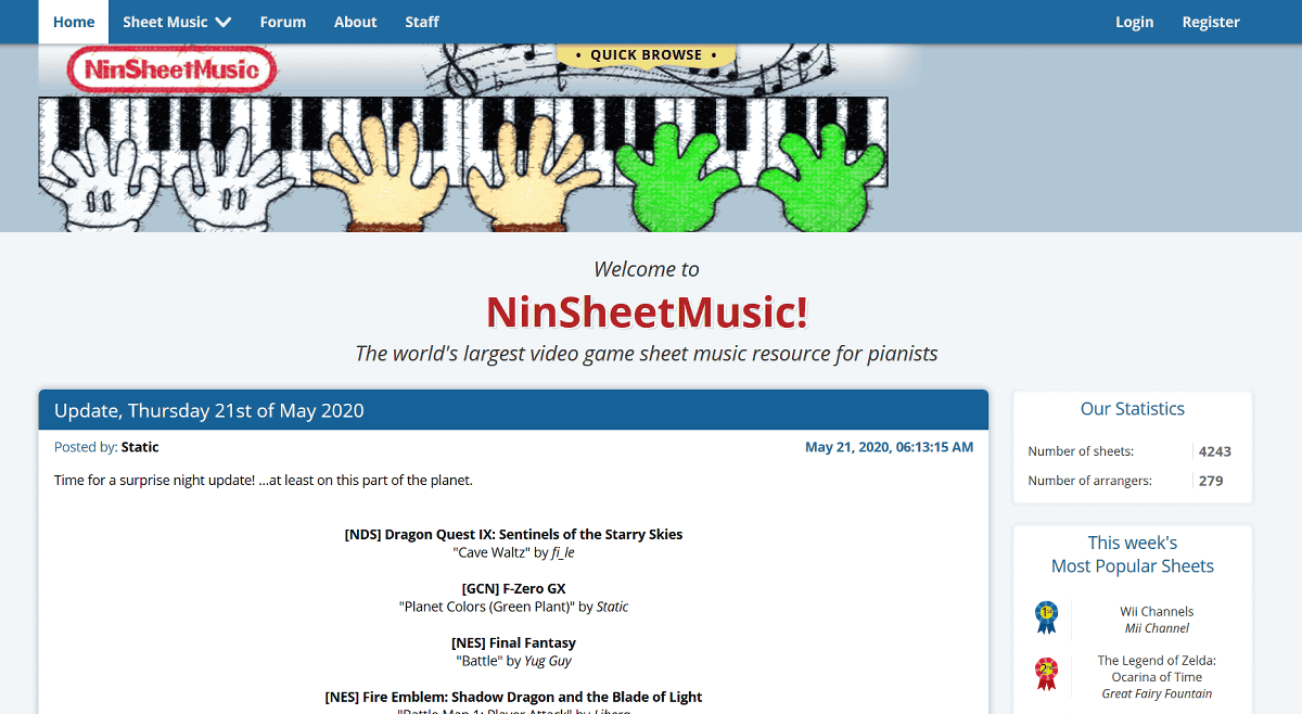 無料で どうぶつの森 ゼルダの伝説 ポケモン シリーズなどゲームbgmのピアノアレンジや楽譜pdfをダウンロードできる Ninsheetmusic Gigazine