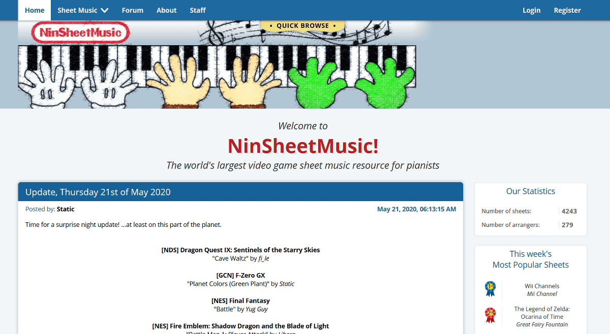 Ninsheetmusic Where You Can Download The Game Bgm Piano Arrangements And Sheet Music Pdfs Such As Doubou No Mori Legend Of Zelda Pokemon Series For Free Gigazine