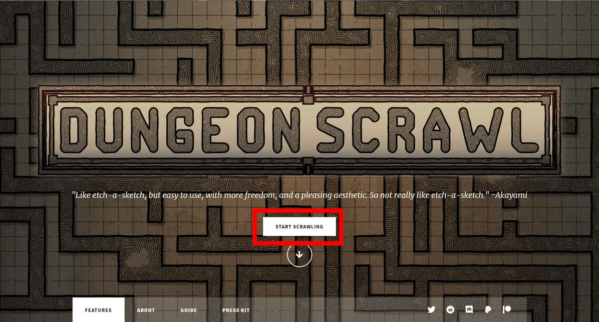 無料でゲーム用のダンジョンをブラウザ上で簡単に作成できる Dungeon Scrawl Gigazine