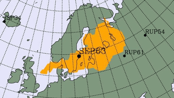 人工の放射性物質を含む雲が北欧上空を覆う ロシアの原子力発電所が損傷した可能性も Gigazine