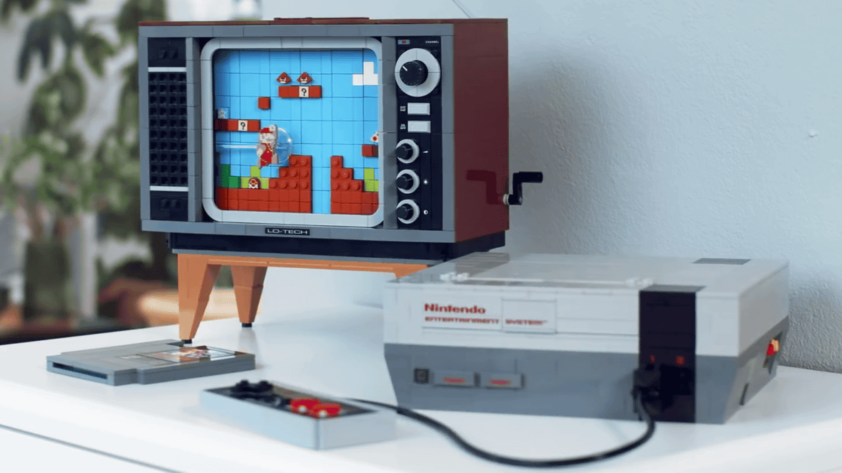 海外版ファミコンをレゴで再現した Lego Nintendo Entertainment System が登場 ゲームをプレイしているかのように画面が動くギミックが搭載 Gigazine