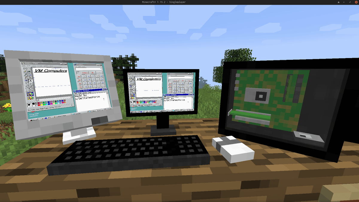 A Mod That Operates Windows 95 In Minecraft Has Appeared And There Is Also A Report That I Tried Playing Minecraft With Minecraft Gigazine