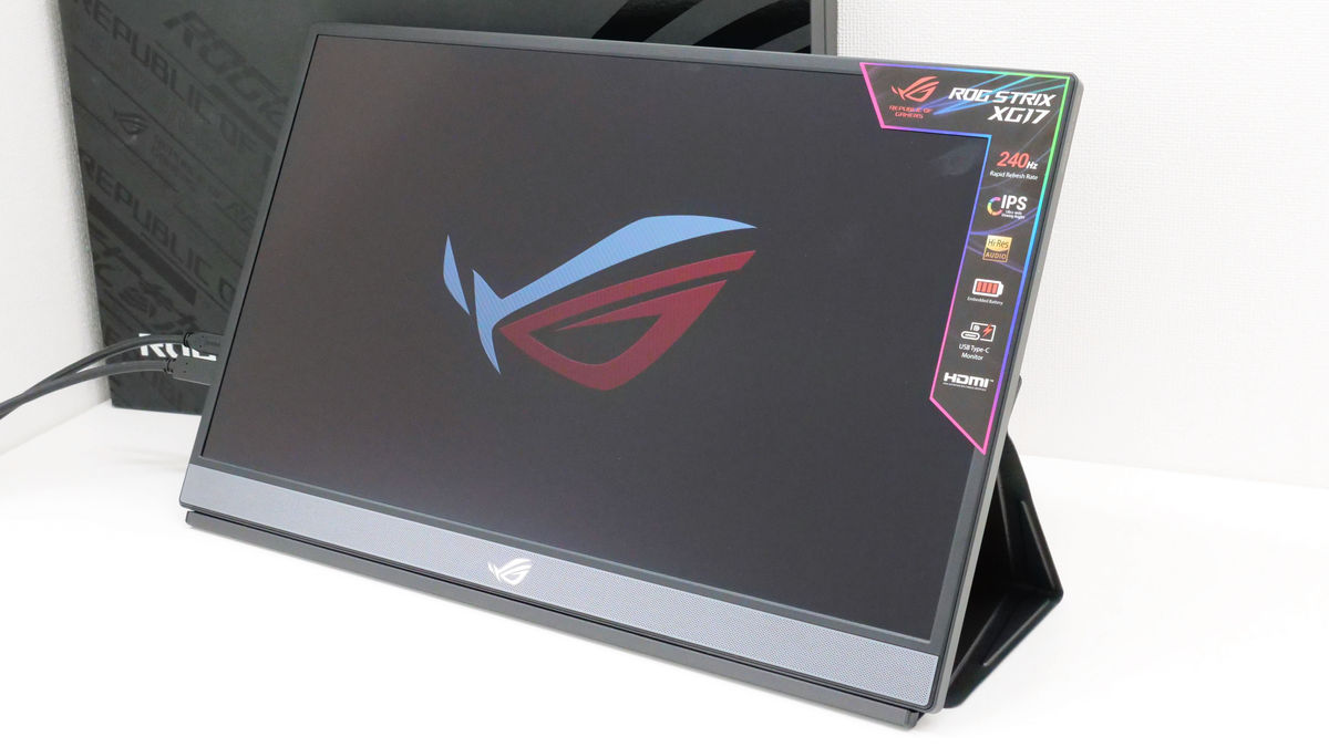 ASUS ポータブルゲーミングモニター　ROG STRIX XG17AHPE