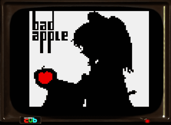 Bad Apple の影絵アニメを8ビットホビーパソコンで再現したムービー Gigazine