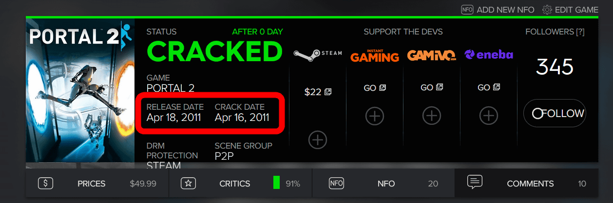 Crack Status  Updated Cracked Status of Games