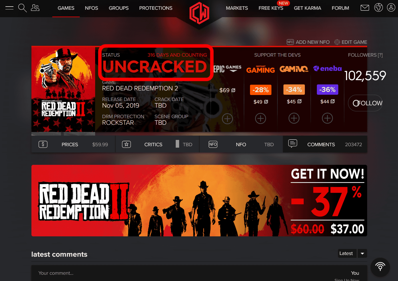 CRACKWATCH IS GONE? - WILL IT RETURN?  Is This The End Of The Crack Status  Website? 